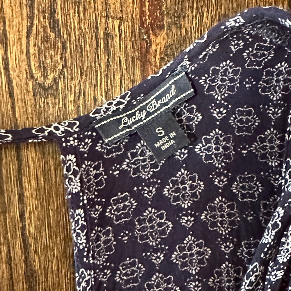 Navy Patterned Jumpsuit - image 2